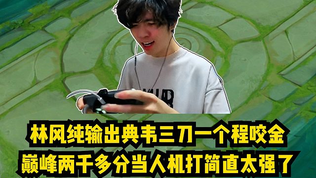 林风纯输出典韦三刀一个程咬金，巅峰两千多分当人机打简直太强了！