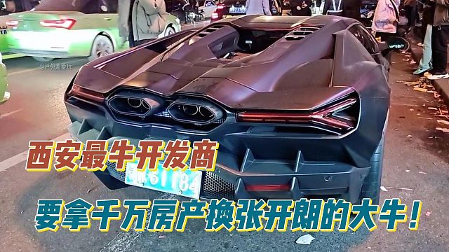 西安最牛开发商要拿千万房产换张开朗的大牛！