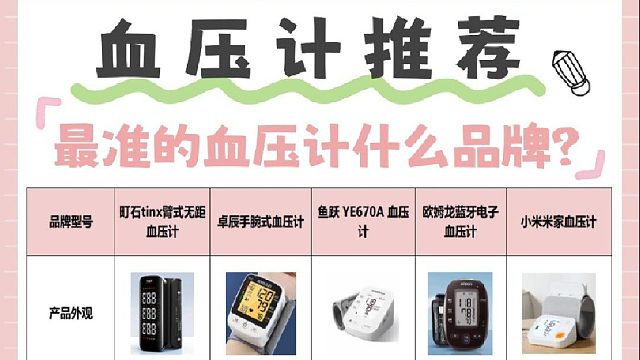 买血压计怎么挑选最准确？卓辰什么型号最准？五大血压计品牌