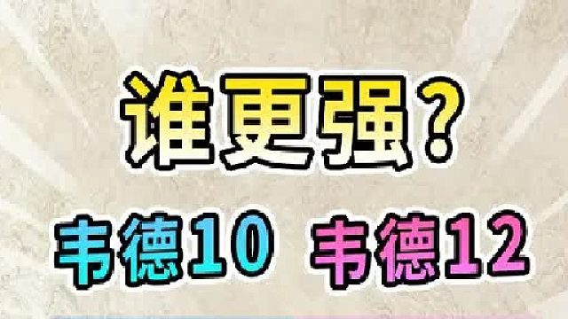 韦德10和韦德12谁更强？怎么选？