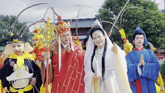 再现经典！西游天团，东莞观音山游园送福，愿见者好运，平安顺遂！