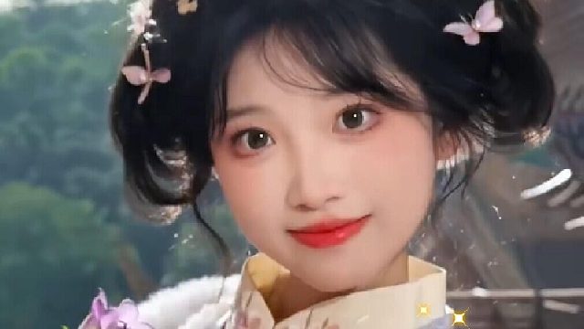 我宣布紫藤花成精啦！加绒的汉服绝了