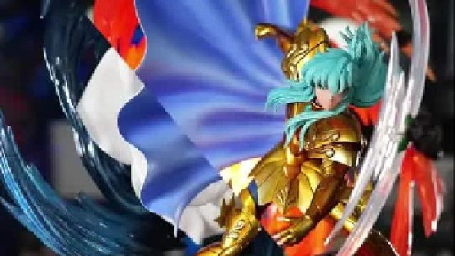 花三年时间收集得第八个黄金十二宫人物雕像到了