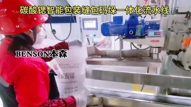 碳酸锶智能包装缝包码垛一体化流水线