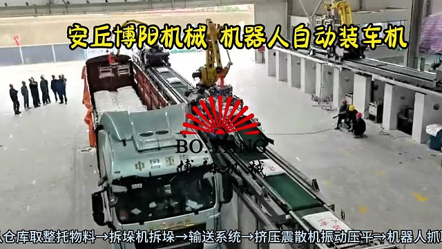化肥机器人装车系统 自动装车机现场实拍工作流程