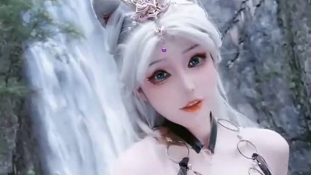 我白还是这瀑布白