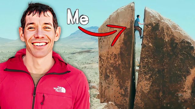 跑酷牛人vs亚历克斯，他们精挑细选了，一处被雷神开光的巨石