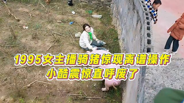 【小小小酷哥】1995女主播骑猪惊现离谱操作，小酷震惊直呼废了