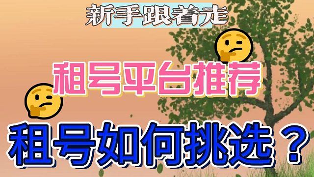 如何挑选租号平台