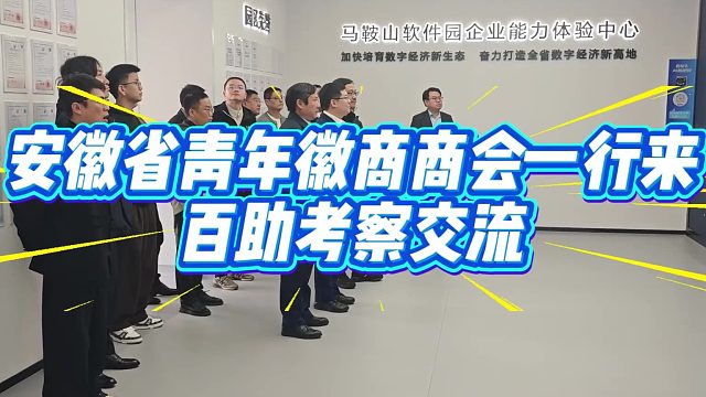 安徽省青年徽商商会一行来百助考察交流
