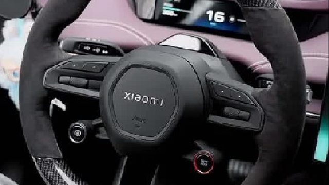 第一视角体验小米su7升级ultra碳纤维翻毛皮方向盘