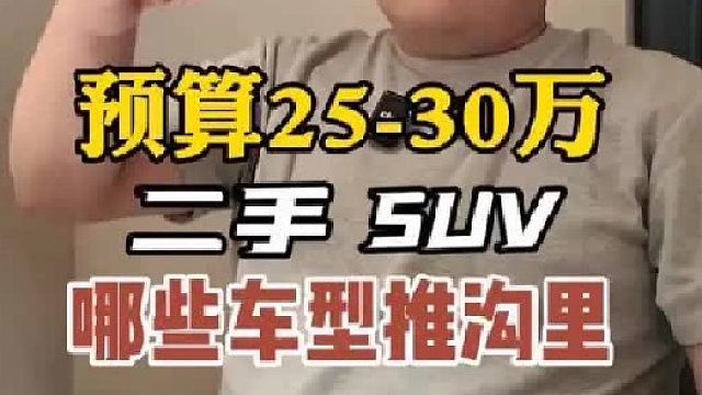 预算25-30万 二手SUV 哪些车型推沟里？