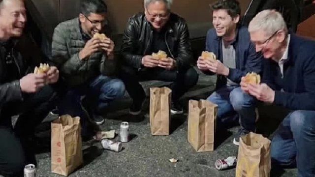 马斯克等人齐聚一堂，好像在商量什么大事