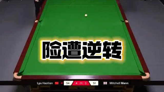 斯诺克英锦赛：吕昊天6-5涉险晋级，真的是险胜呀～～全程太惊险了