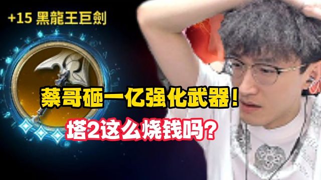 蔡哥砸一亿强化武器！塔2这么烧钱吗？