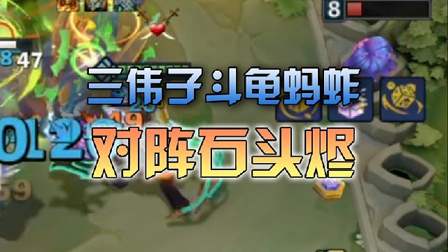 三伟子斗龟蚂蚱对阵石头烬