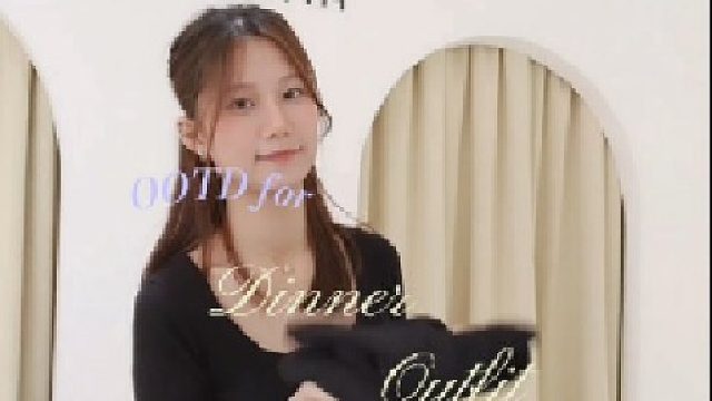 黑色高级优雅不对称套装，优雅高冷风