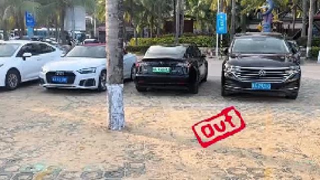 海边这么大的停车场，理想车主非要停在沙滩里