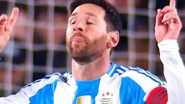 这天终究还是来了，梅西国家队主场告别战进球