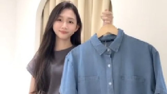 牛仔宽松外套，简约百搭