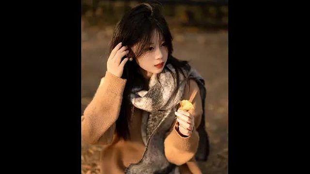 落叶拍照，搭讪可爱的jk妹妹