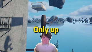 姿態(tài)玩最新版OnlyUp破防，自信開局一句5分鐘通關，結(jié)果跳一整晚直接恥辱下播