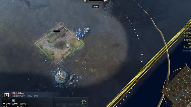 帝国时代4，自定义mod模组，资源自动增长，英格兰，打5个电脑.