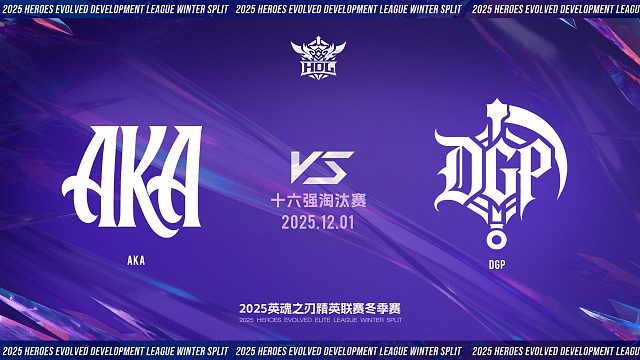 2025HDL发展联赛冬季赛｜12月1日 AKA VS DGP 第一局 英魂之刃