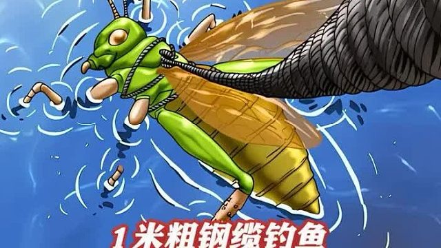 史上最强钓鱼佬，竟用1米粗的钢缆钓鱼，简直不要太离谱