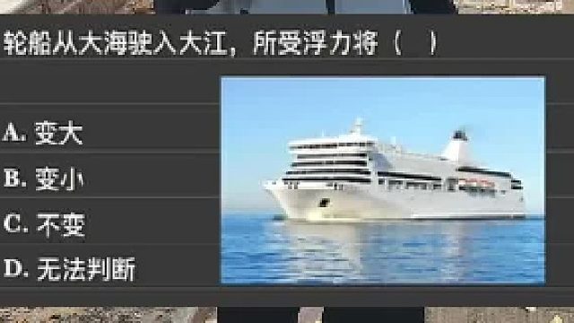 轮船从大海驶入大江所受浮力将？