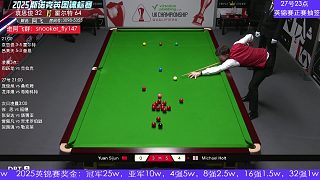 袁思俊vs霍爾特 2025斯諾克英錦賽-第9局