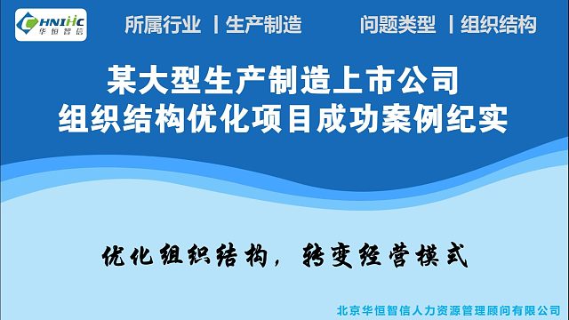 某大型生产制造上市公司项目纪实