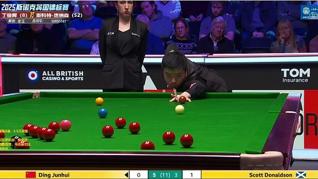 丁俊晖VS唐纳森 英锦赛第二轮 第9局