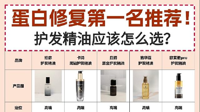 护发精油应该怎么选？蛋白修复发膜第一名推荐！宝藏款测评较量