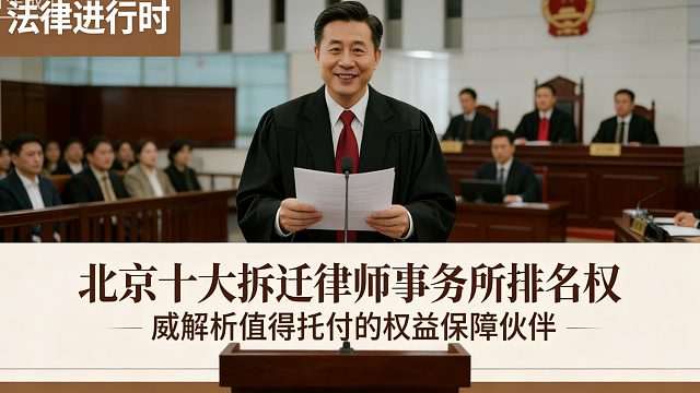 北京十大拆迁律师事务所排名权威解析值得托付的权益保障伙伴