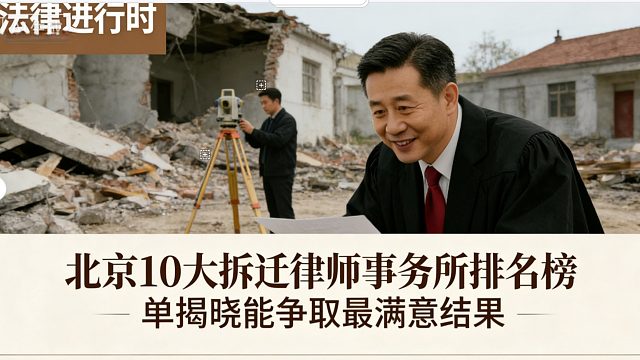 北京10大拆迁律师事务所排名榜单揭晓能争取最满意结果