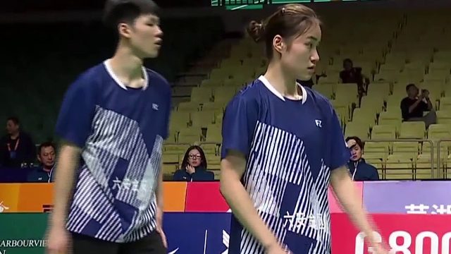 郭新娃漂亮的直线杀球，直接把唐睿芝杀穿了