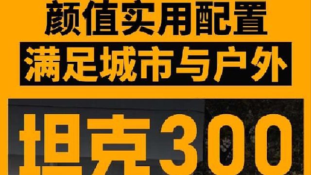 坦克300颜值实用配置，满足城市与户外！