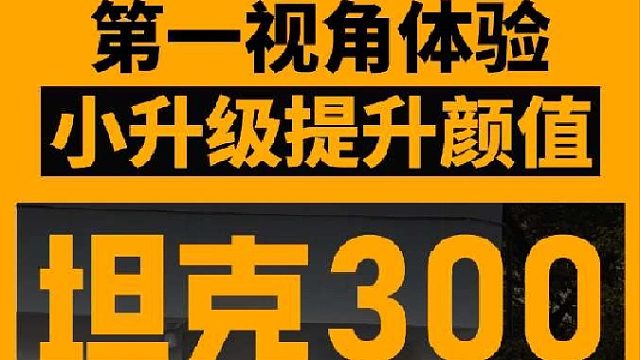 第一视角带你体验坦克300小升级能提升多少颜值！