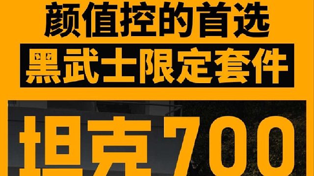 这台坦克700黑武士限定套件，城市通勤不失面，野外探险更有底气！