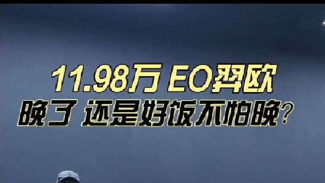 11.98万起，晚了还是好饭不怕晚？