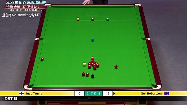特鲁姆普vs罗伯逊 2025斯诺克英锦赛半决赛-第5局