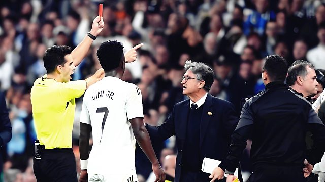 被针对？皇马3人染红爆冷输球，主裁1分钟内连出2红4黄！