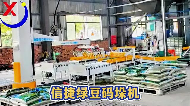 双线双工位绿豆码垛机一机替代8名人工效高稳定一劳永逸