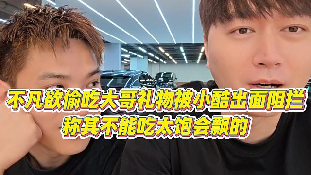 【小小小酷哥】不凡欲偷吃大哥礼物被小酷出面阻拦，称其不能吃太饱会飘的
