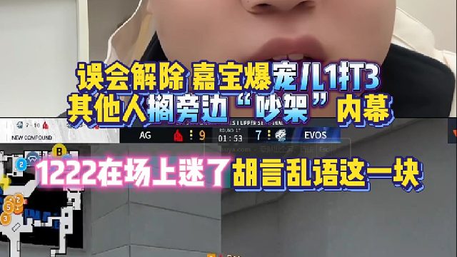 误会解除 嘉宝爆宠儿1打3其他人搁旁边“吵架”内幕 1222在场上迷了胡言乱语这一块