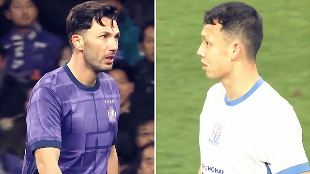 破案了！广岛外援为何在球员通道挑衅，高天意的防守让他难受？