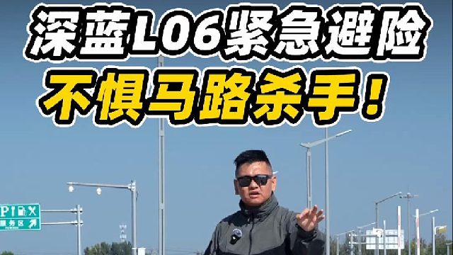 马路杀手紧急避险，深蓝L06 模拟测试！