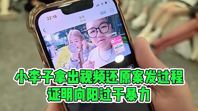 小李子拿出视频还原案发过程，证明向阳过于暴力