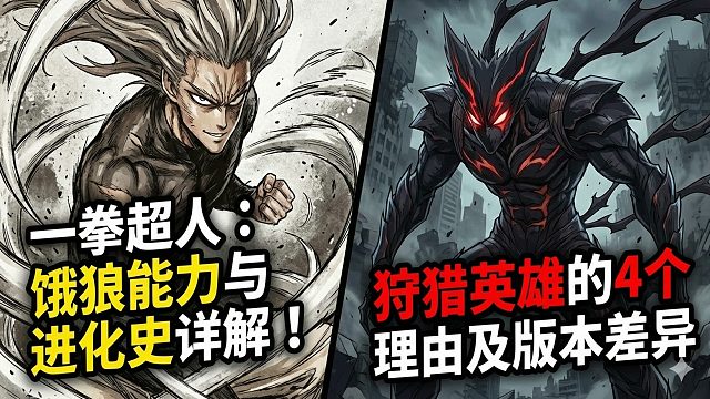 一拳超人：饿狼能力与进化史详解！狩猎英雄的4个理由及版本差异